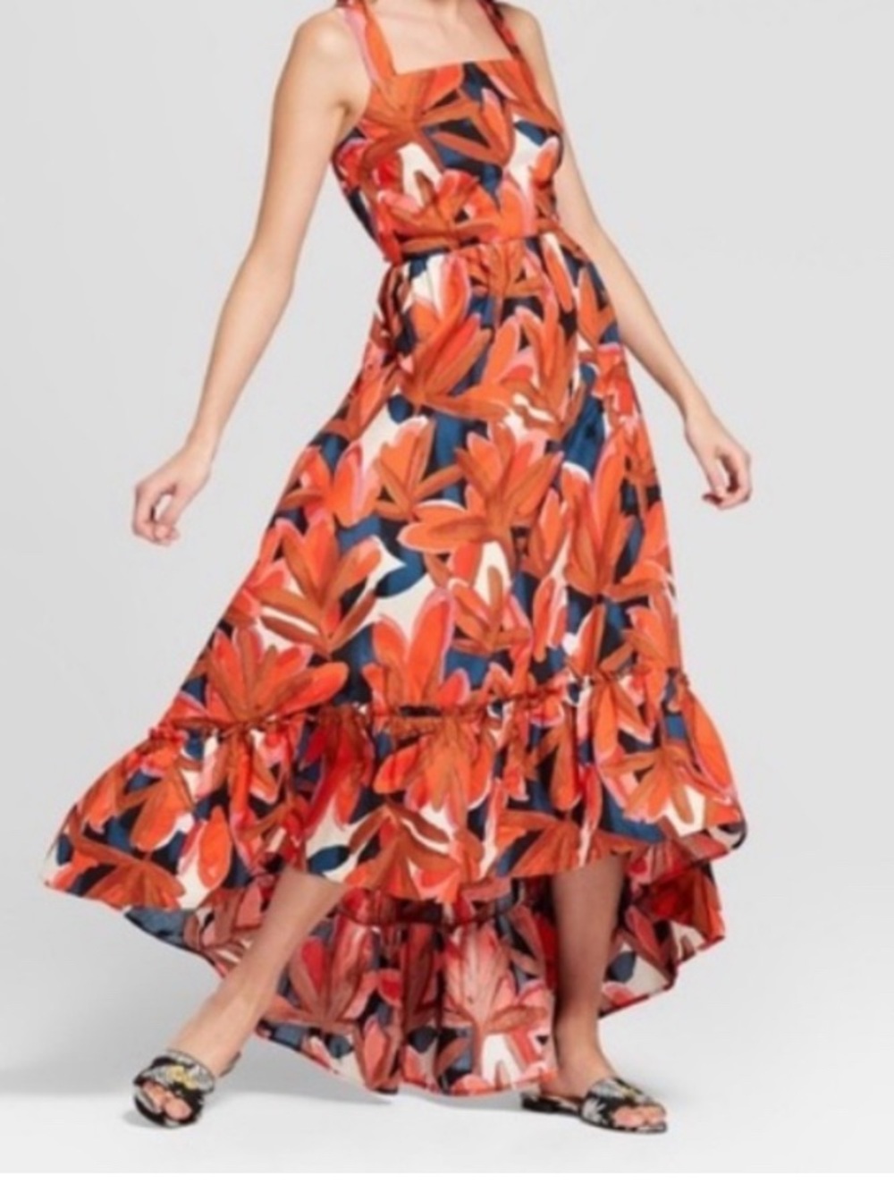 Who What Wear bohemian Floral Hi-Low Maxi Dress